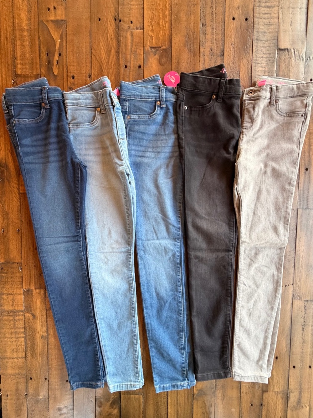The Children’s Place Girls Jeans Jeggings Lot 5 Size 12 Slim Adj Waist